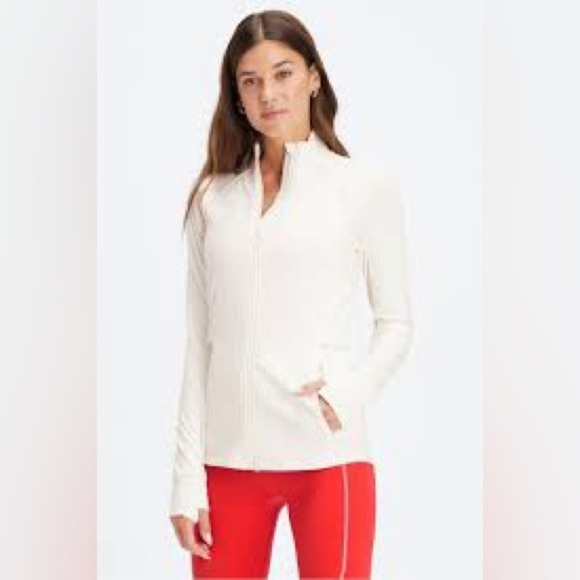 Fabletics Jackets & Blazers - Fabletics white Trinity Cold Weather Performance Jacket, size large.